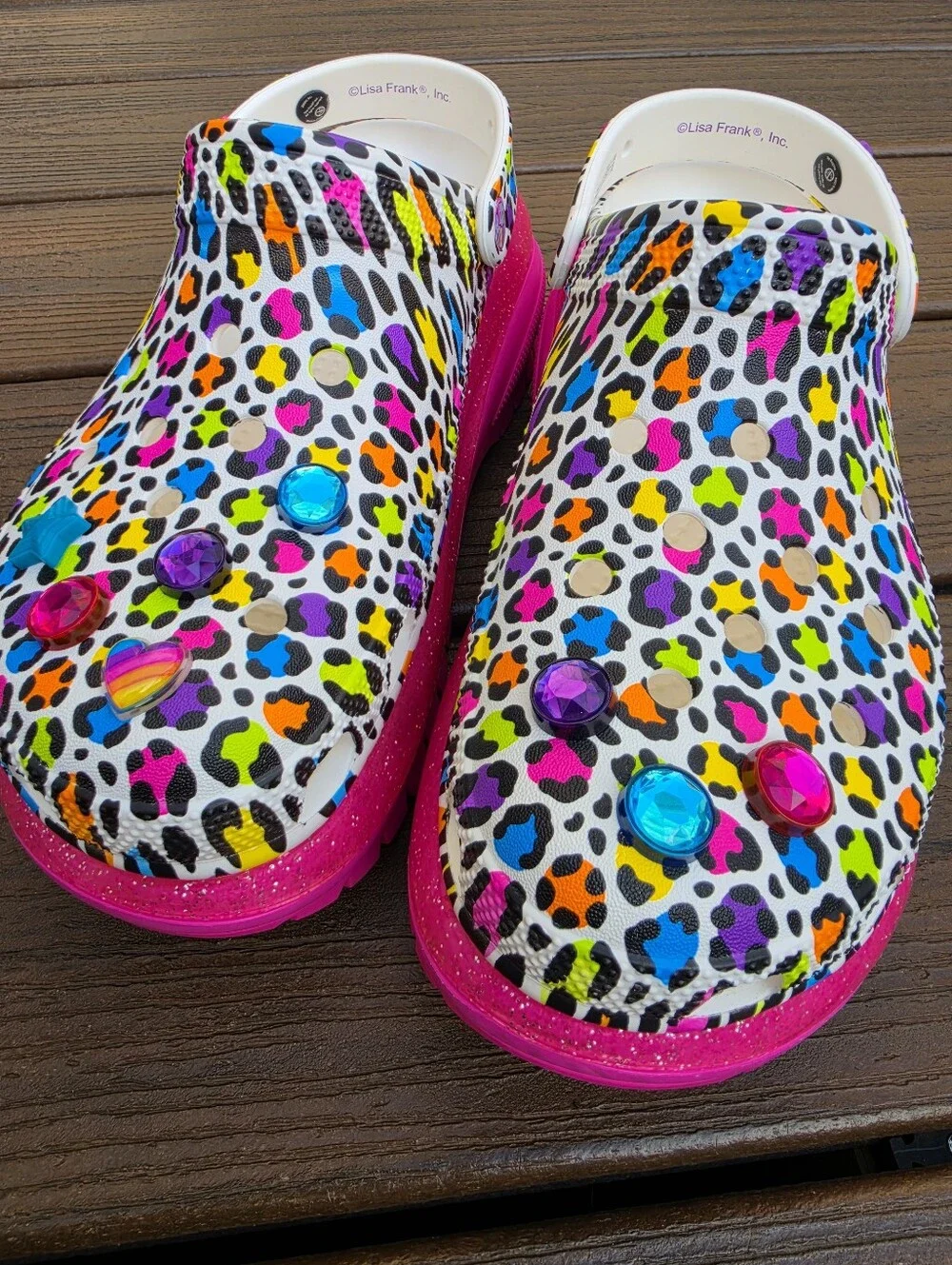 Crocs X Lisa Frank Mega Crush Clogs Size M8/W10 ••EXCELLENT CONDITION••